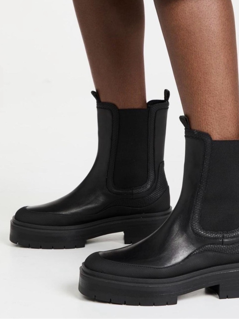 Black Chelsea Platform Boots 10.5 Sam Edelman Lulia Boots Women